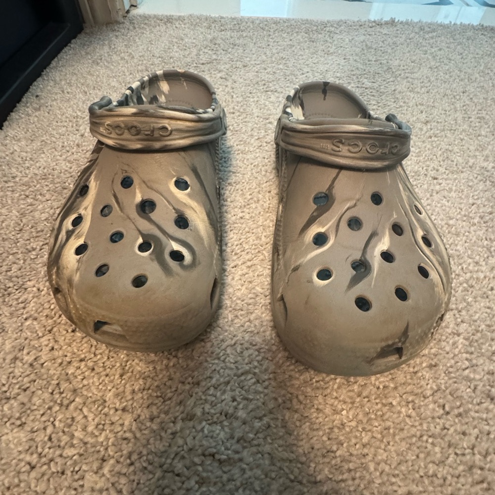 CROCS Grey Classic Clogs